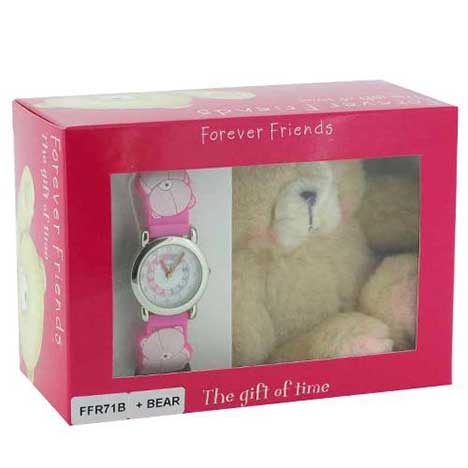 Forever Friends Pink Watch & 4